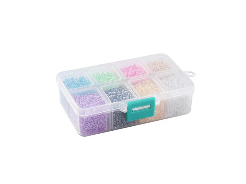 Boite d'assortiment de perles de rocaille - 8 couleurs - Image 2