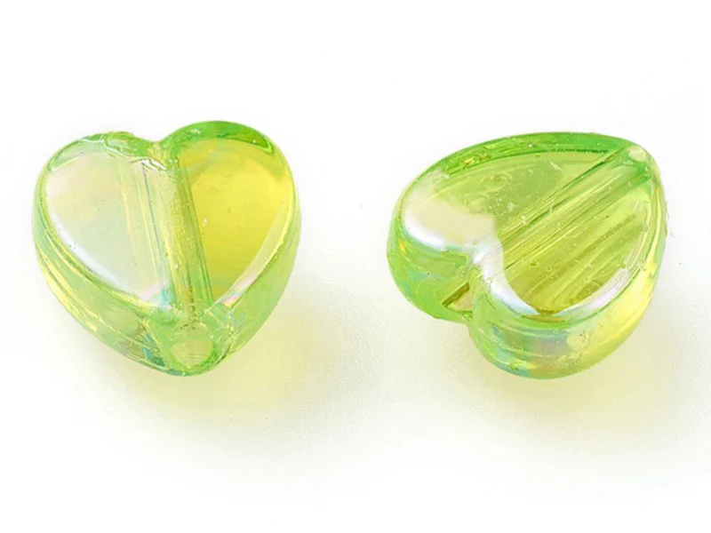 Boite d'assortiment de perles en plastique en forme de cœur - 8 couleurs - Image 3