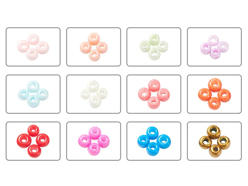 Boite de 12 couleurs estivales de perles de rocailles rondes - 2mm - 3000 pcs environ - Image 2