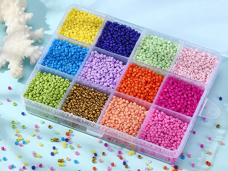 Boite de 12 couleurs pop de perles de rocailles rondes 12/0 - 2 mm - 15000 pcs - Image 5