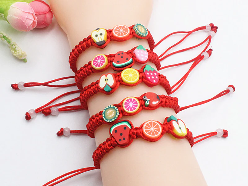 Boite de 12 compartiments de perles fruits en pâte polymère - Multicolore - Image 3