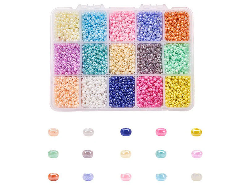 Boite de 15 couleurs de rocailles - 3mm - Image 4