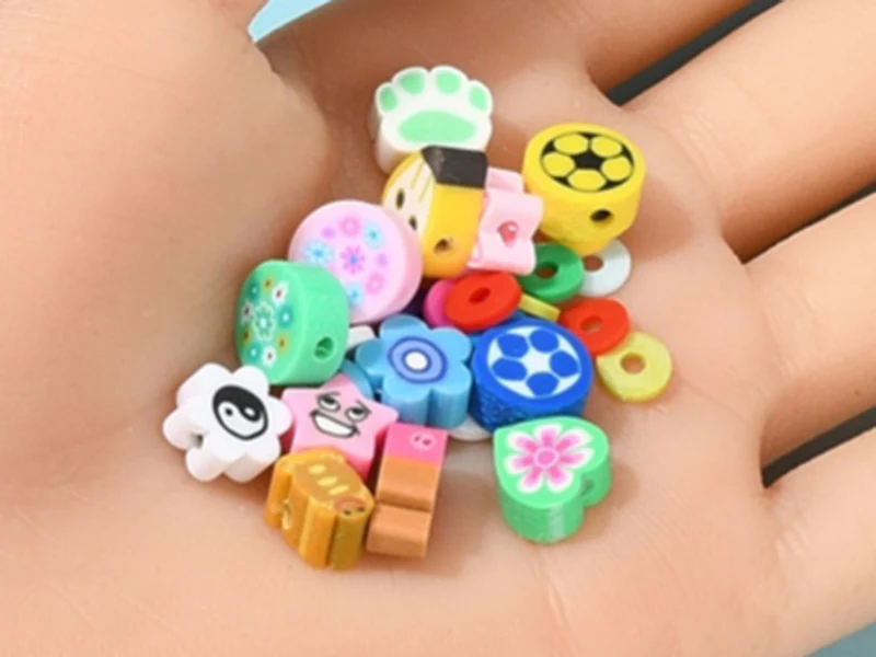 Boite de 15 styles de perles en pâte polymère - Multicolore - Image 2