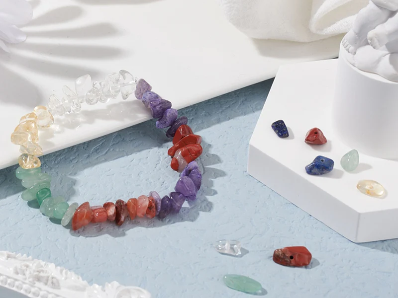 Boîte de 7 styles de perles précieuses naturelles - Image 4