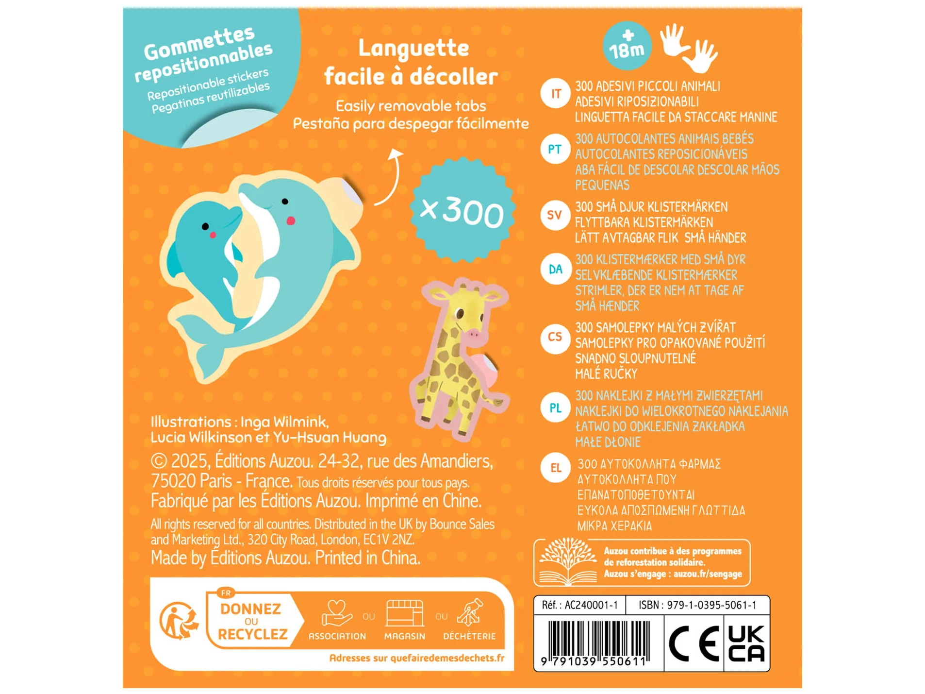 Boîte de gommettes métal – Les bébés animaux - Image 4