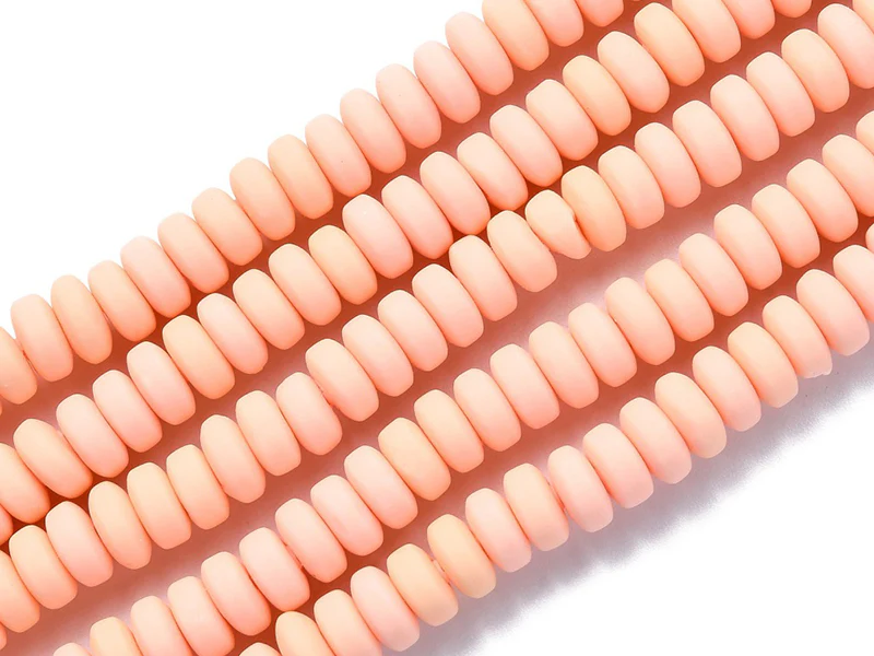 Boite de perles heishi épaisses 6 mm - Saumon