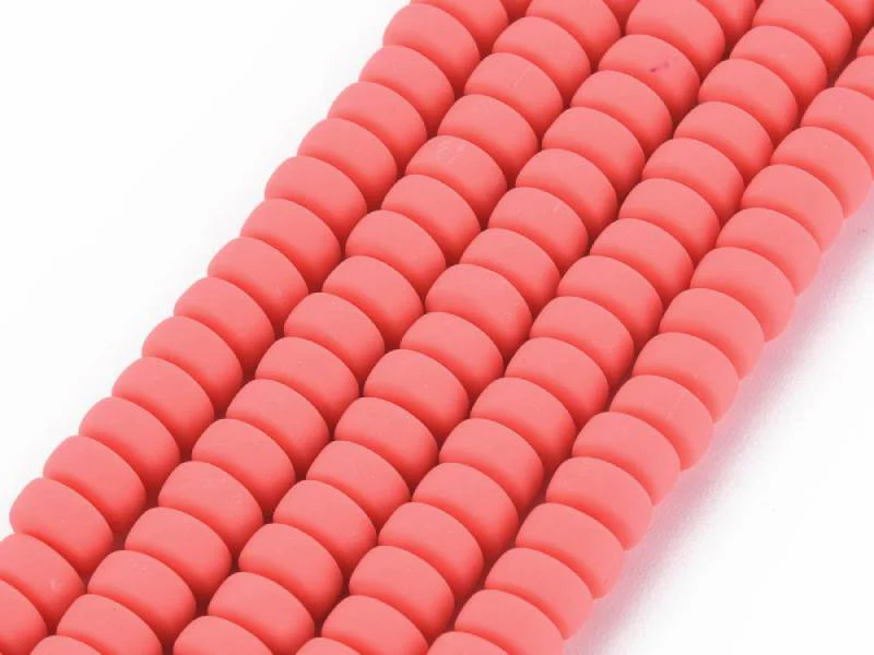 Boite de perles heishi épaisses 6 mm - Saumon foncé