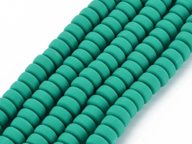 Boite de perles heishi épaisses 6 mm - Vert bouteille