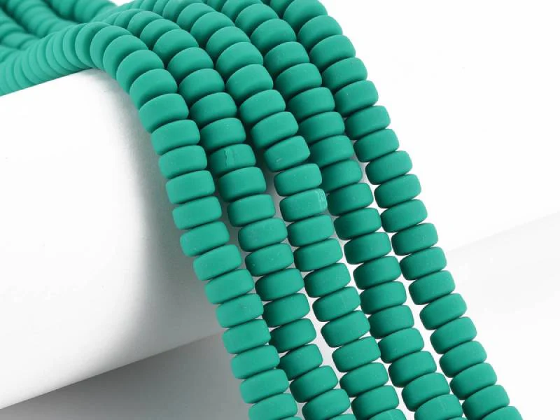Boite de perles heishi épaisses 6 mm - Vert bouteille - Image 3