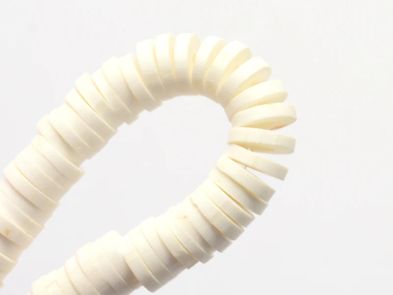 Boite de perles rondelles heishi 6 mm - blanc - Image 2