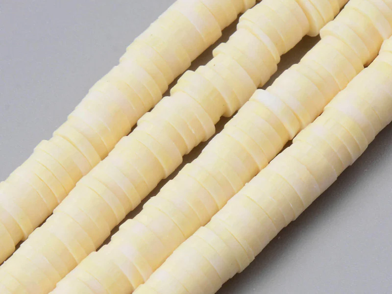 Boite de perles rondelles heishi 6 mm - Naturel pierre - Image 3