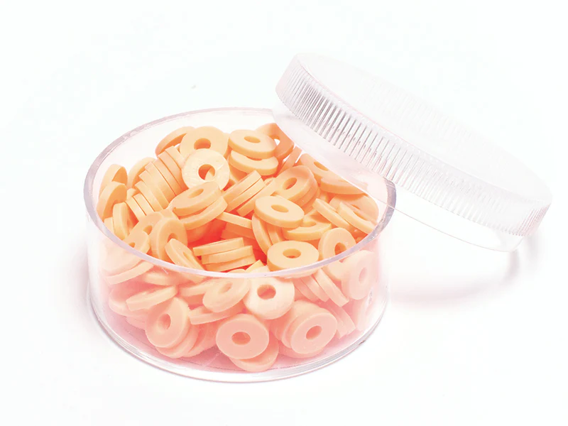 Boite de perles rondelles heishi 6 mm - orange abricot