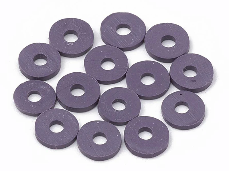 Boite de perles rondelles heishi 6 mm - prune - Image 2