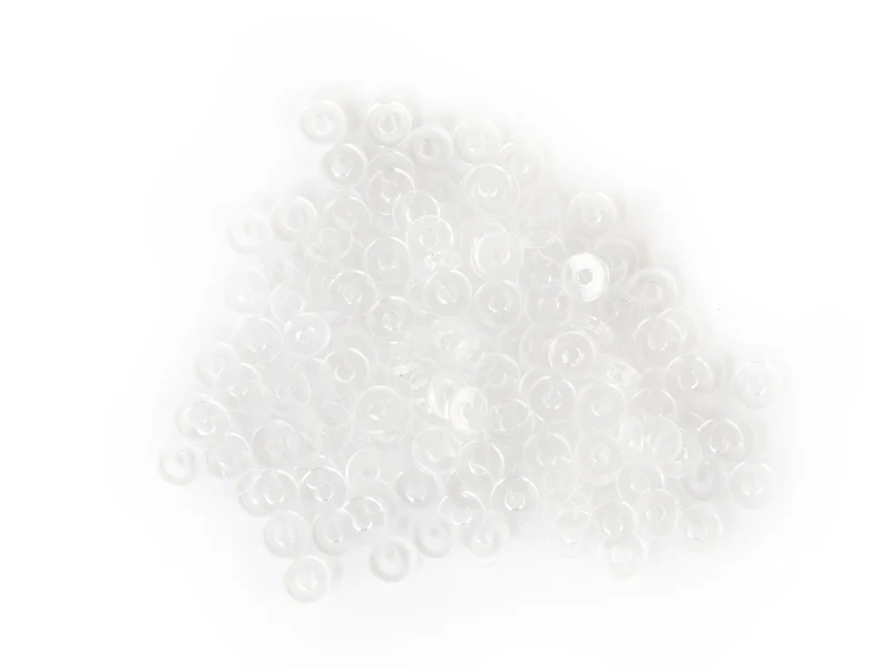 Boite de perles rondelles heishi en plastique 6 mm - Transparent - Image 2