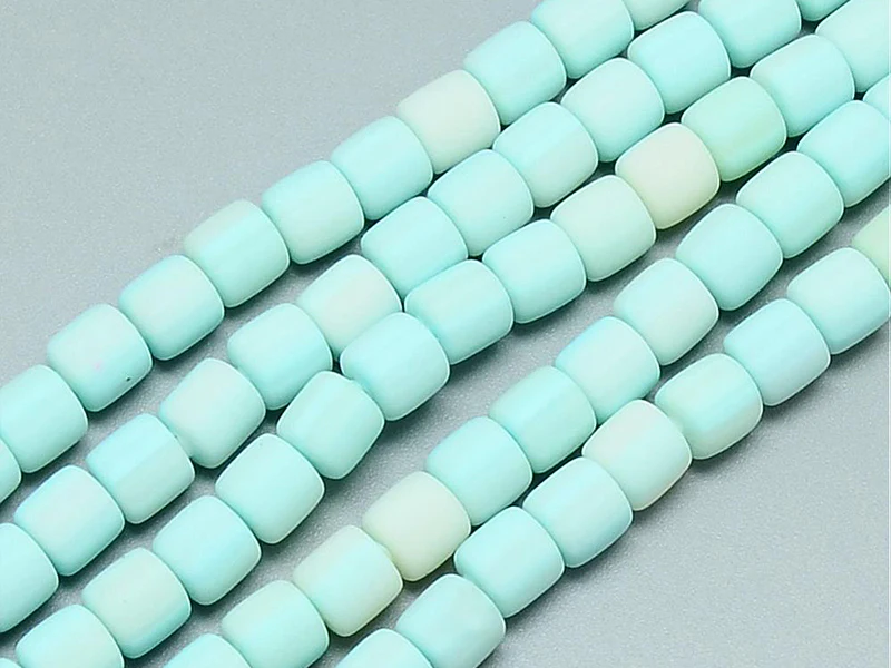 Boite de perles tubes Heishi 6 mm - bleu pâle - Image 3