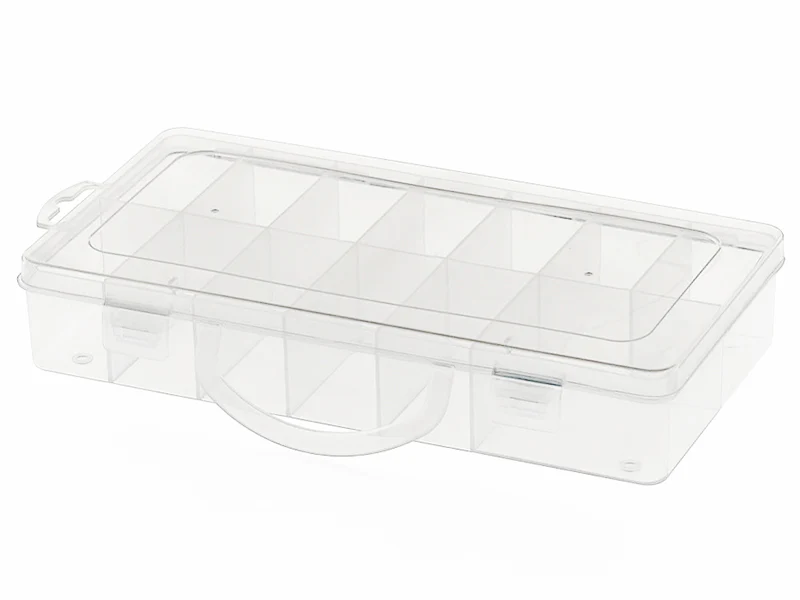 Boite de rangement pour perles - 13 compartiments - 23,5 x 12 x 4,1 cm - Image 2