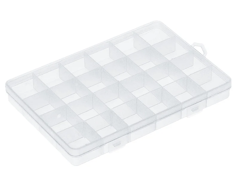 Boite de rangement pour perles - 24 compartiments - 19 x 13 cm
