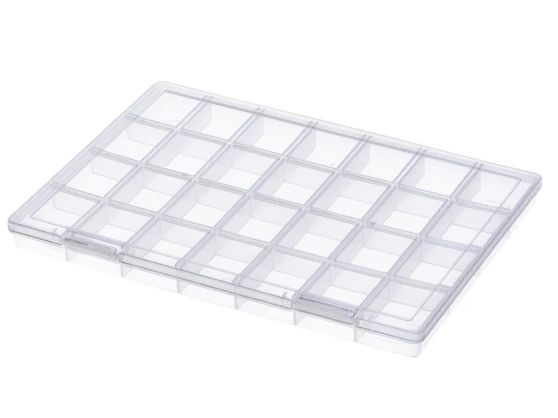 Boite de rangement pour perles - 28 compartiments - 28 x 19 cm