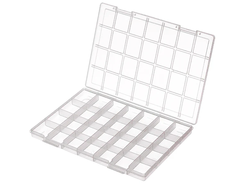 Boite de rangement pour perles - 28 compartiments - 28 x 19 cm - Image 2