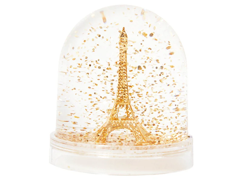 Boule à neige Tour Eiffel - Paillettes dorées