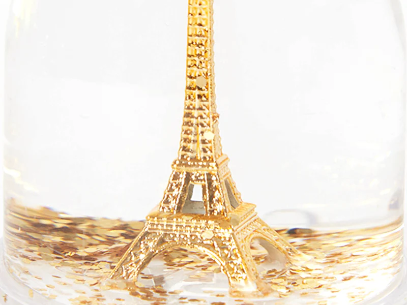 Boule à neige Tour Eiffel - Paillettes dorées - Image 2
