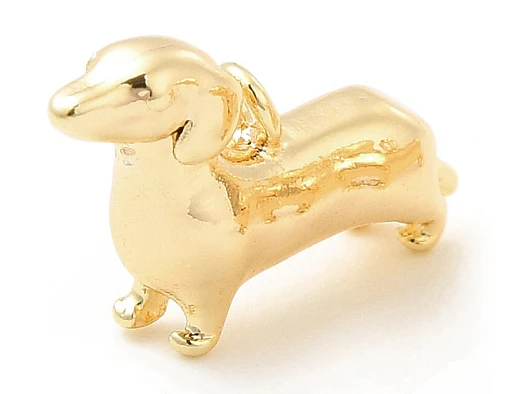 Breloque chien - laiton doré à l’or fin