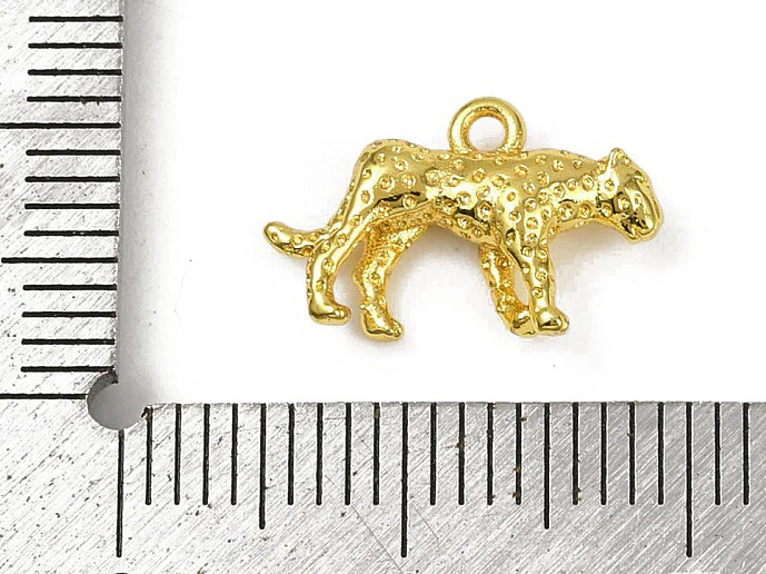 Breloque léopard - laiton doré à l’or fin - Image 3