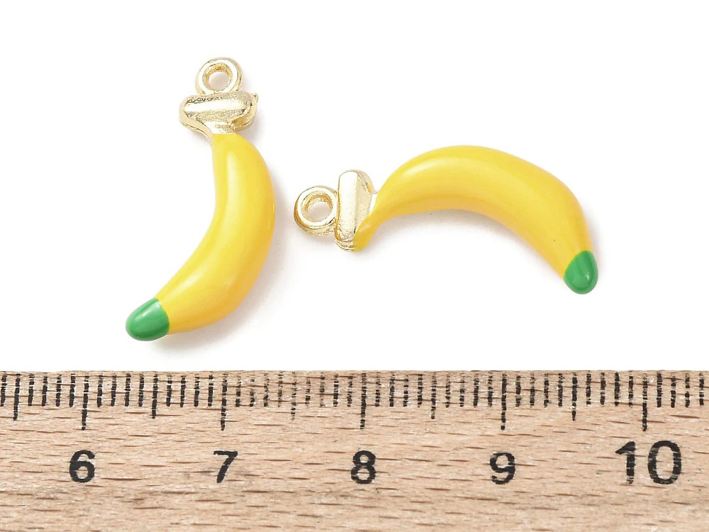 Breloque banane émaillée - doré - Image 3
