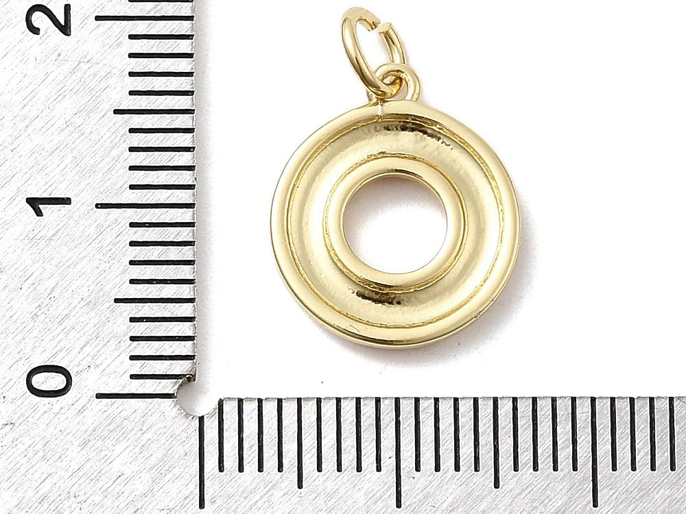 Breloque bouée rouge émaillée - laiton doré à l’or fin - Image 3