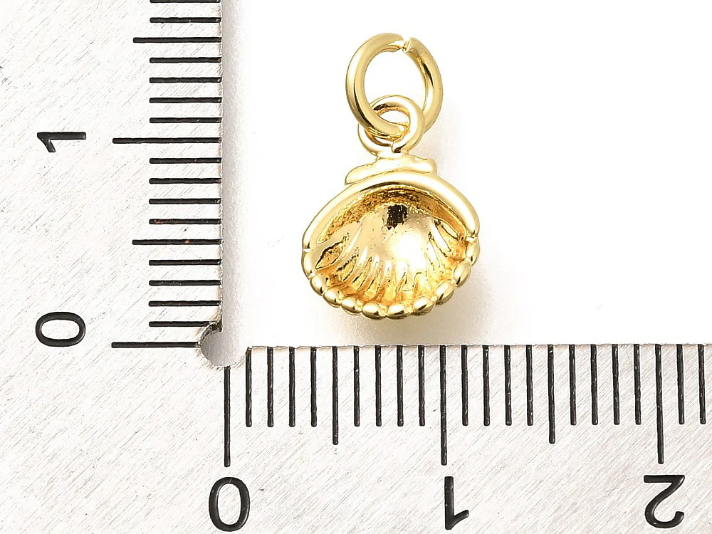 Breloque coquillage conque - laiton doré à l’or fin - Image 3