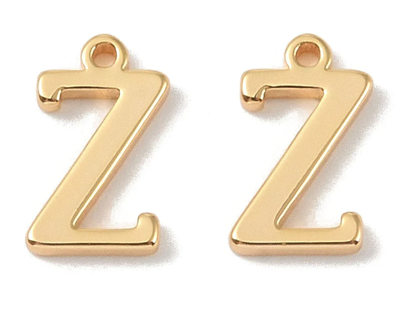 Breloque lettre Z en laiton plaqué or 18 K - Image 3