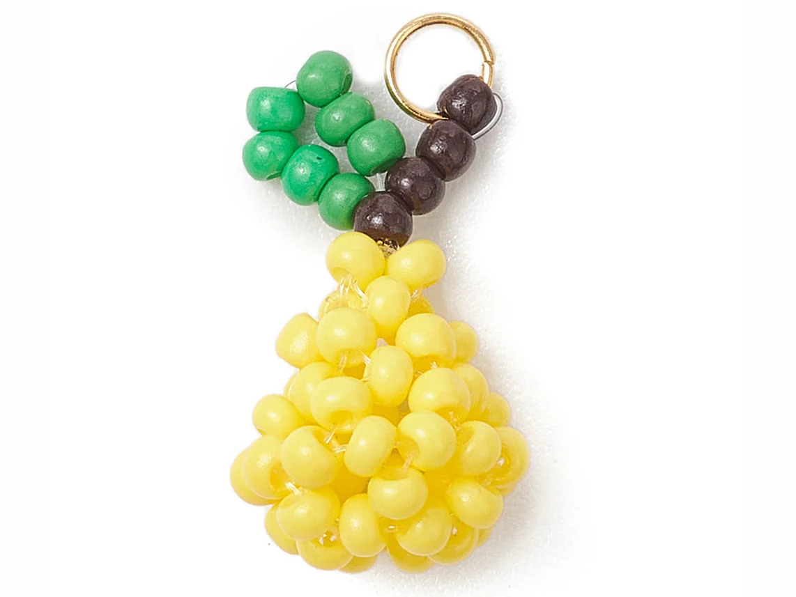 Breloque poire en perles de verre - Image 3