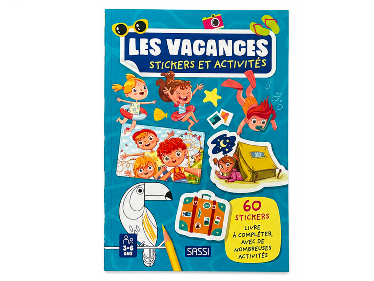 Cahier de 60 Stickers et activités - Les vacances