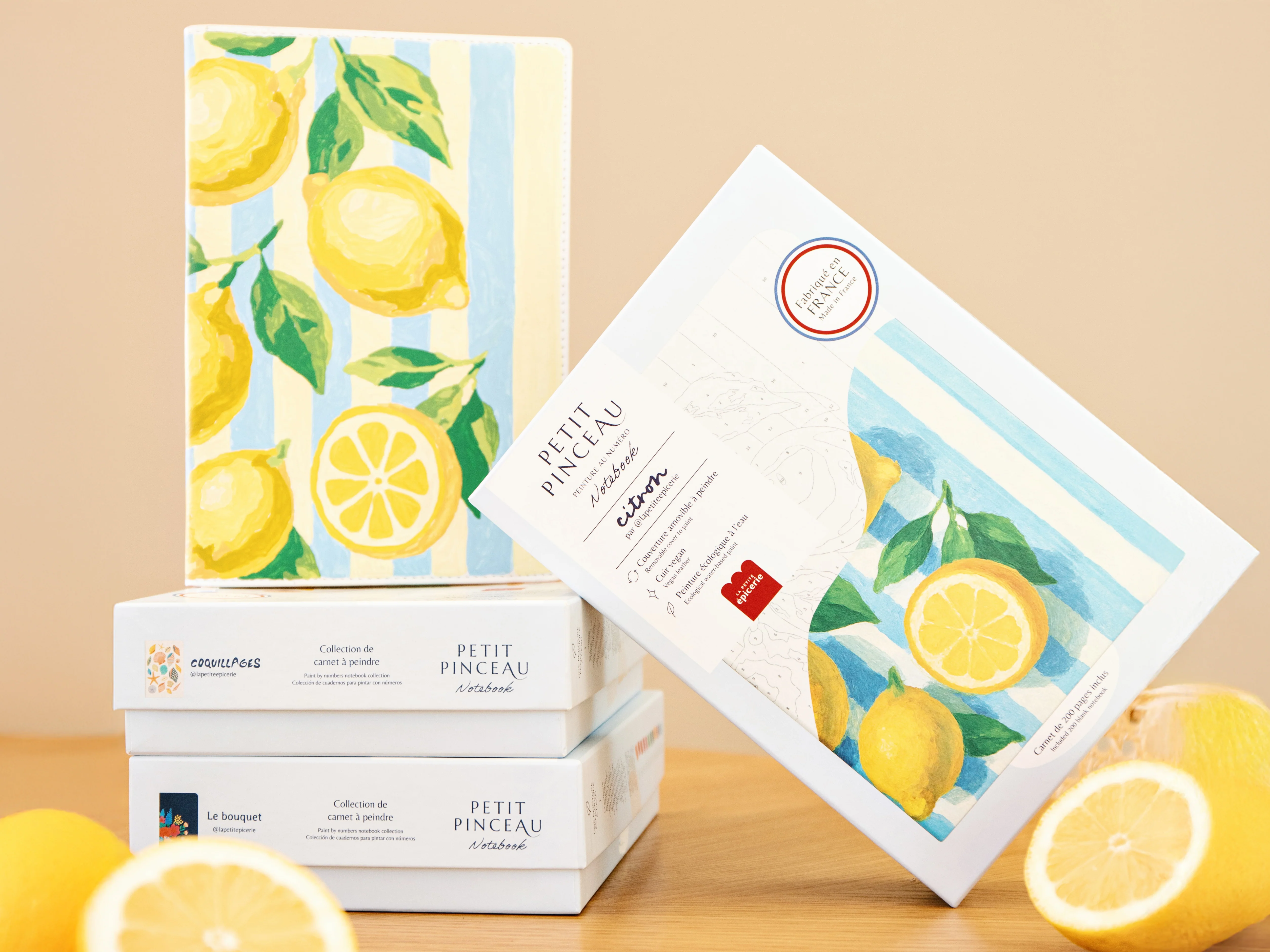 Carnet à peindre - Notebook peinture au numéro - Petit Pinceau - Citrons - Image 3