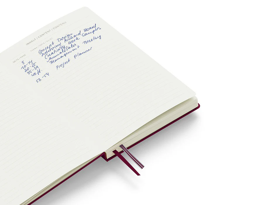 Carnet de notes Leuchtturm A5 à couverture rigide - rouge bordeaux - pages lignées - Image 3