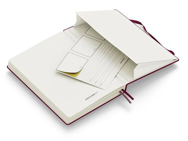 Carnet de notes Leuchtturm A5 à couverture rigide - rouge bordeaux - pages lignées - Image 9