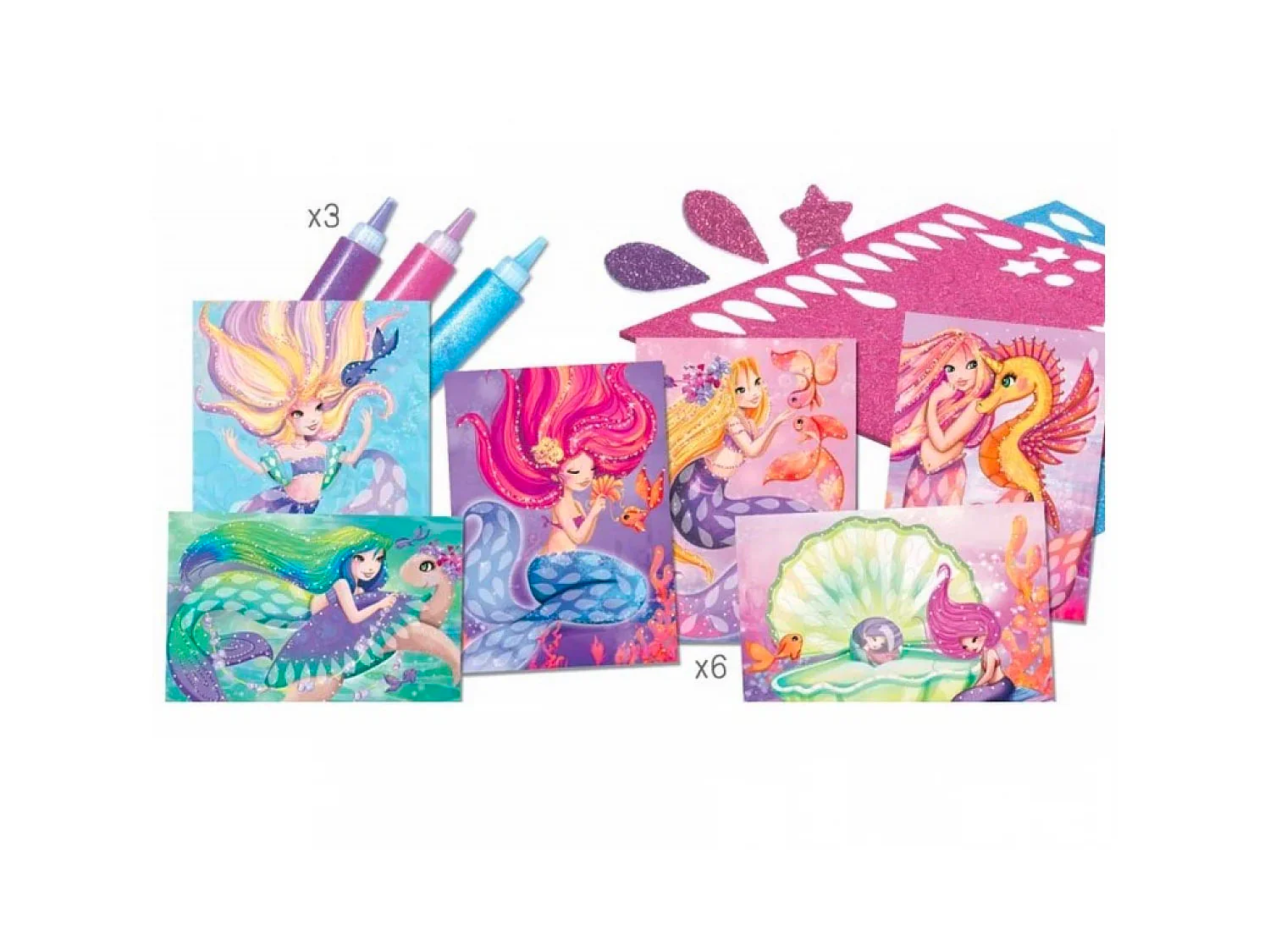 Coffret Cartes à créer, Sirènes scintillantes - Créa'Lign - Image 3