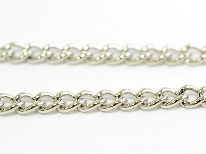 Chaîne gourmette 3,7 mm couleur argent x 20 cm - Image 4