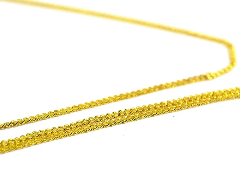Chaine gourmette 1mm couleur or x 20 cm - Image 4