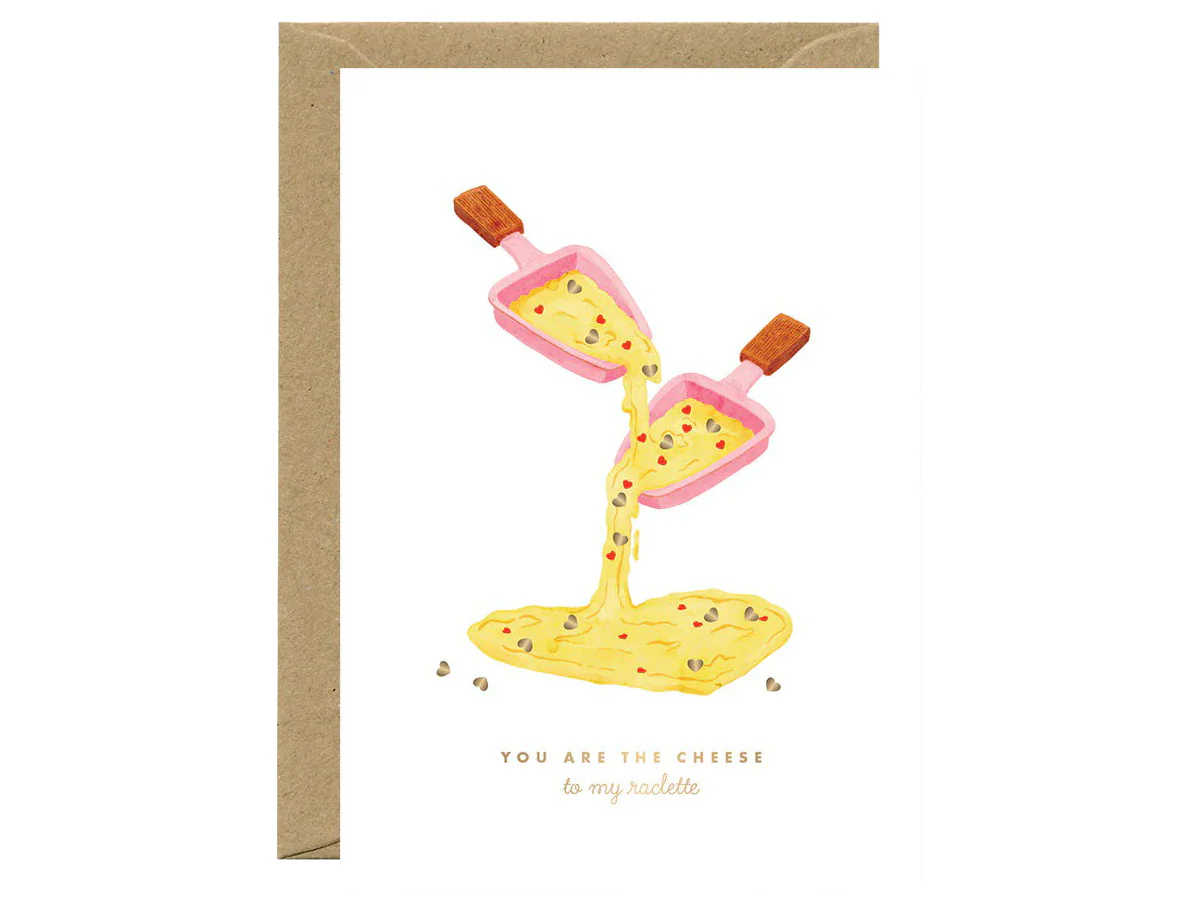 Carte aquarelle & dorure - Cheese to my raclette - ATWS