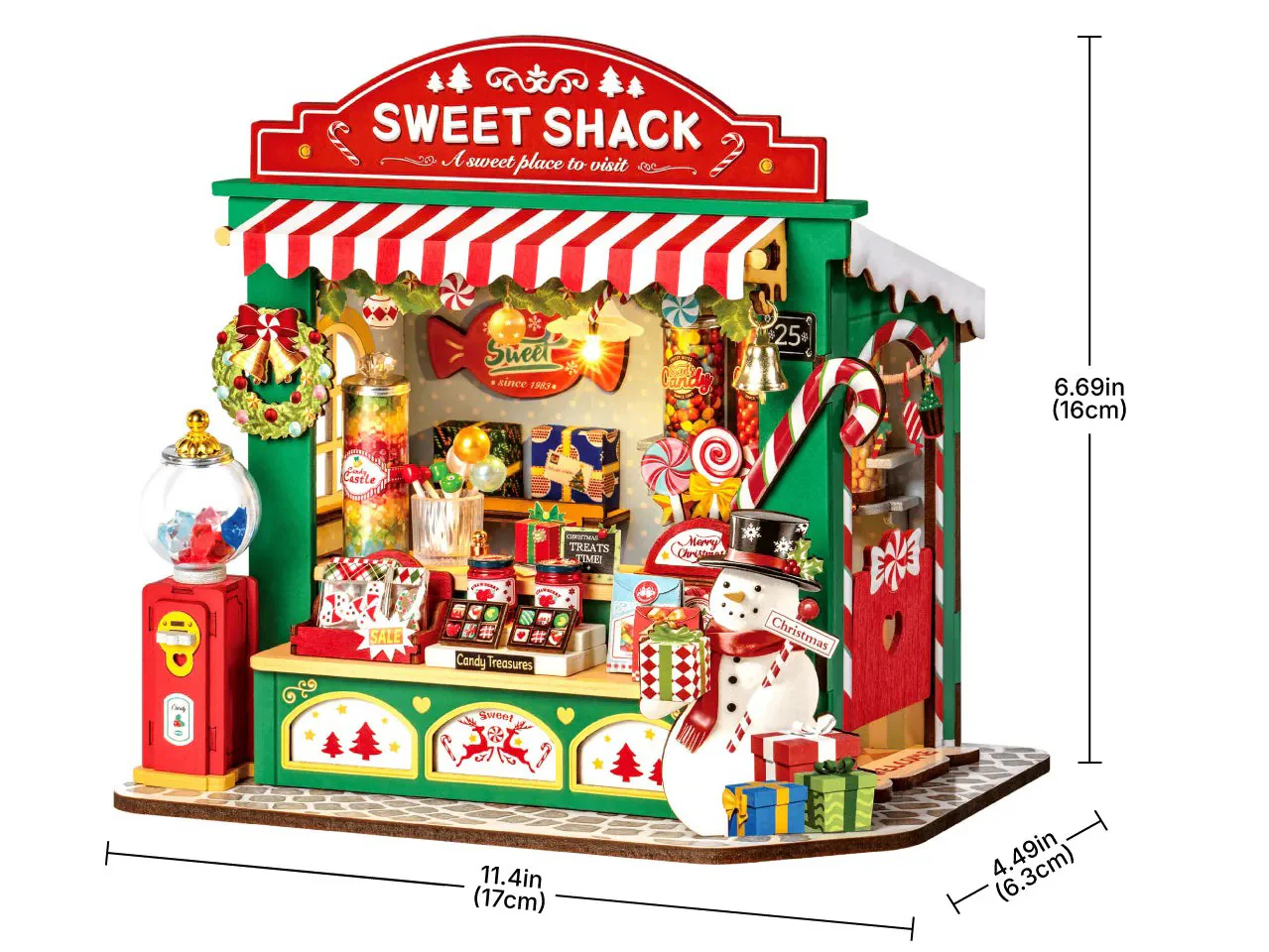 Pièce miniature - Stand de bonbons de Noël (Christmas Candy Stand) - Rolife - Image 11