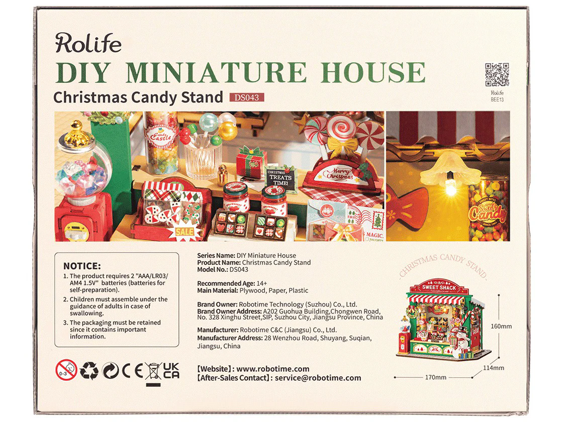 Pièce miniature - Stand de bonbons de Noël (Christmas Candy Stand) - Rolife - Image 13