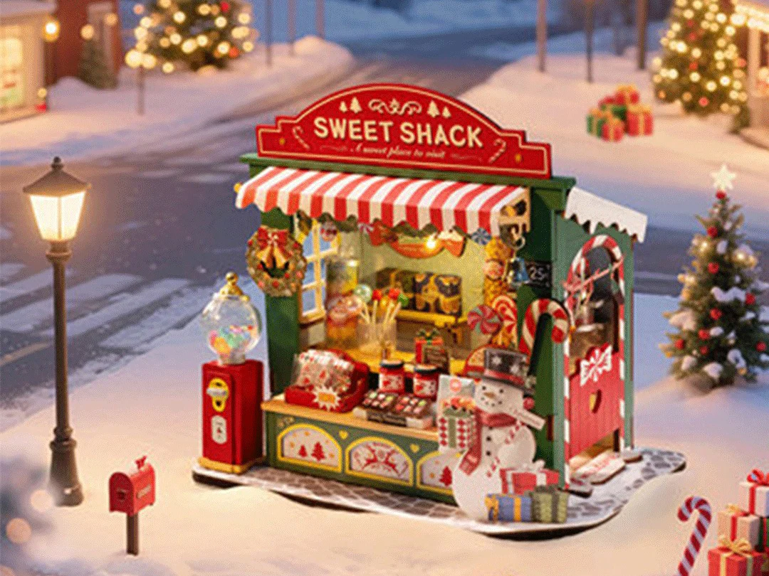 Pièce miniature - Stand de bonbons de Noël (Christmas Candy Stand) - Rolife - Image 4