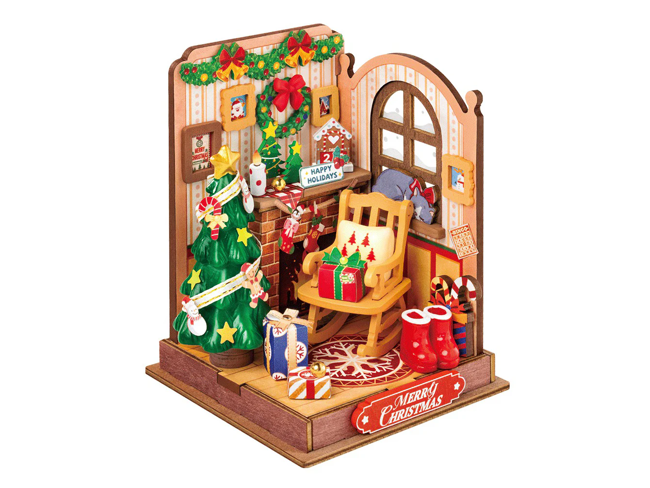 Pièce miniature - Cheminée de Noël (Christmas Fireplace) - Rolife