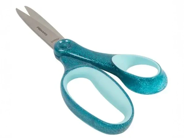 Ciseaux collège Fiskars 18 cm bleu pailleté - Image 3