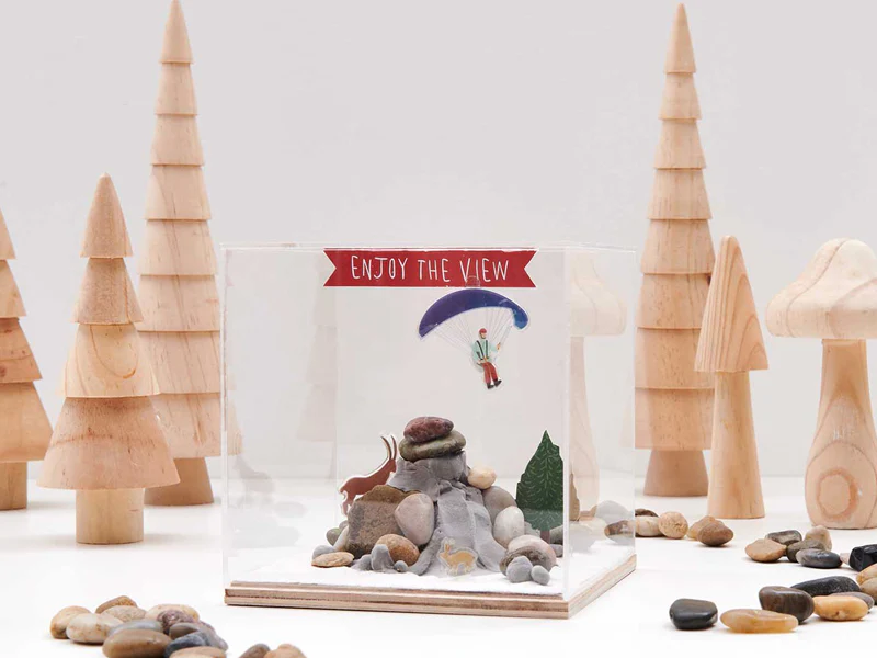 Cloche de décoration cube taille L - Rico Design - Image 2