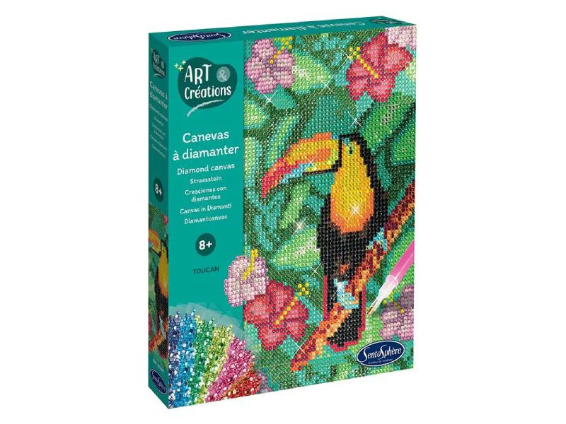 Coffret canevas à diamanter - Toucan