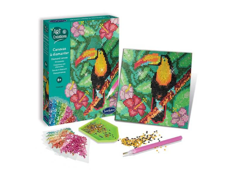 Coffret canevas à diamanter - Toucan - Image 2