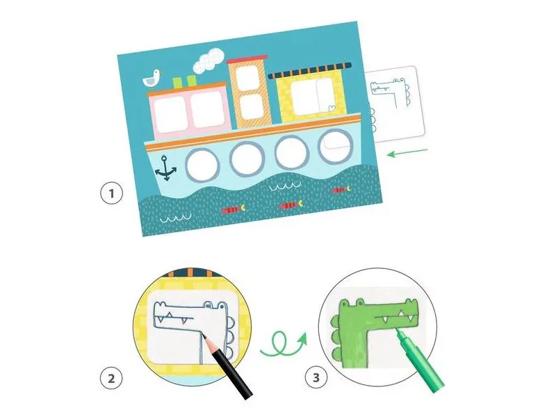 Coffret créatif dessin pour les petits - Décalquer est un art - Djeco - Image 5