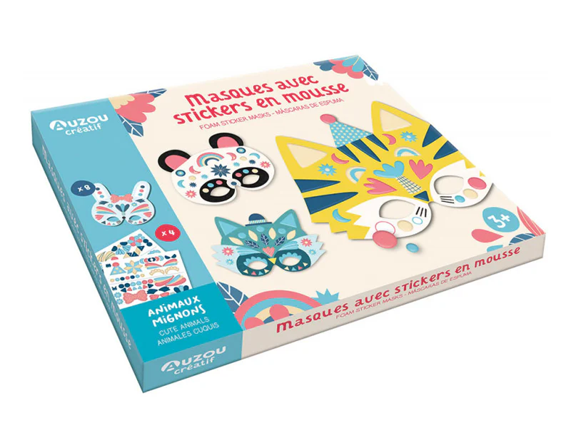 Coffret créatif - Masques avec stickers en mousse - Editions Auzou